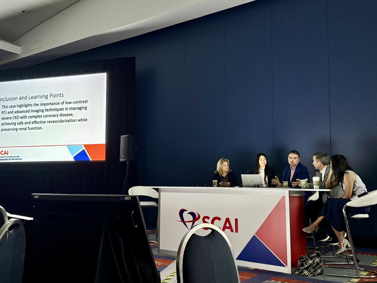 zheng_md's tweet image. Started off #SCAI2025 cases with @lvjulien_md today—honored (and a little relieved!) to hear Drs. @DrBillLombardi , @kimskeldingmd, and Raj call it a very good case. Grateful for the thoughtful feedback from all the attendings here @PedroMDMSc @DrArgyle @RyanMadderMD @SCAI