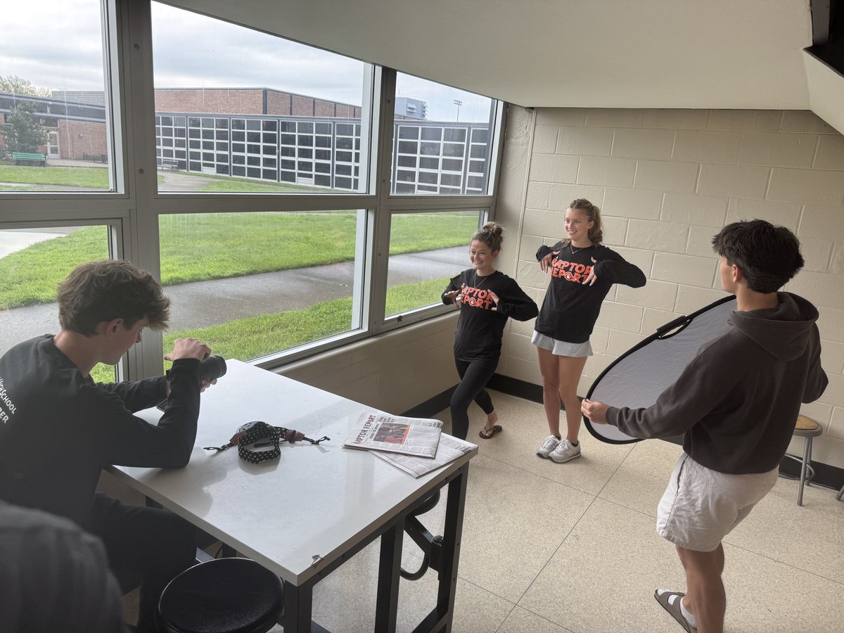 CoachOlson11's tweet image. Print release day fun at @AndersonRaptors!! These  @RaptorReporters CRUSHED it again this semester!!!