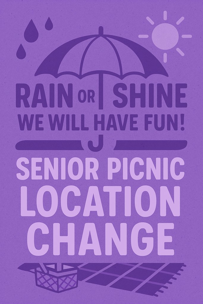 EHSGoCats's tweet image. Due to the weather, the senior picnic will now be at EHS. Seniors, please check your email for instructions from Mrs. Brooks!