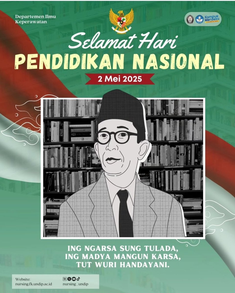nursing_undip's tweet photo. Bangsa yang besar lahir dari pendidikan yang kuat. Selamat Hari Pendidikan Nasional 2025! Mari bersama wujudkan generasi emas Indonesia. 🇮🇩🌟 #Hardiknas2025 https://t.co/j1ky2p5ZNe