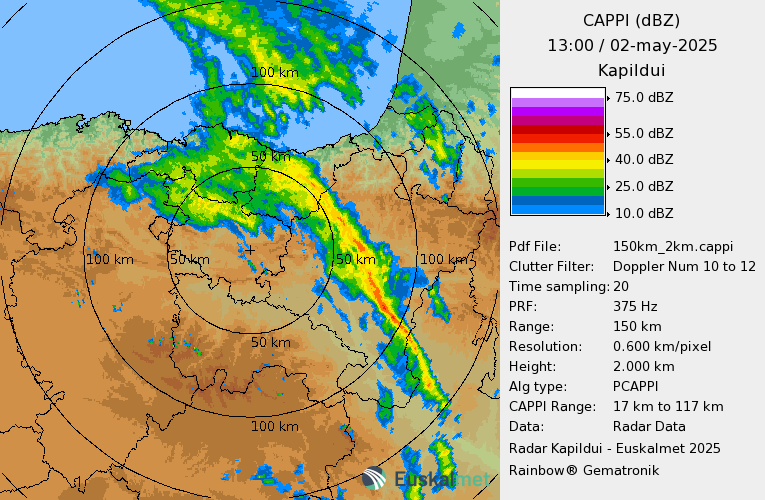 Noainmeteo's tweet photo. Espectacular #lineadeturbonada atravasendo #Navarra.
Imagen correspondiente a las 15:00h
Localmente las tormentas son fuertes, con granizo,abundante aparato eléctrico y rachas intensas de viento, precaución. https://t.co/1BJaI0NVI1
