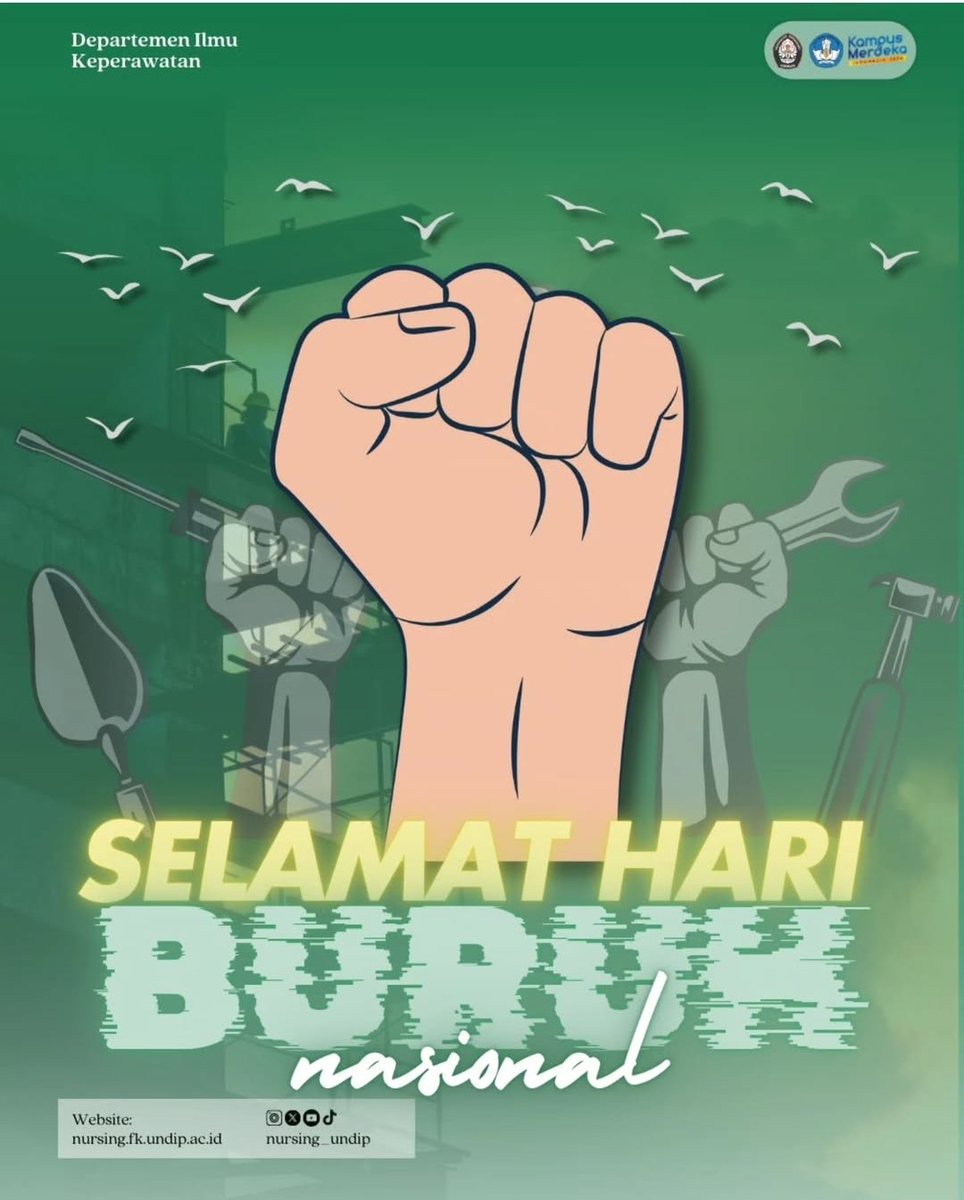 nursing_undip's tweet photo. Selamat Hari Buruh! ✊ Terima kasih untuk setiap keringat dan dedikasi para pekerja yang menjadi tulang punggung bangsa. #HariBuruh #MayDay2025 https://t.co/ZHR2eigzV1