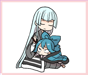 「江雪兄様とお小夜のスタンプ絵 」|うたのイラスト
