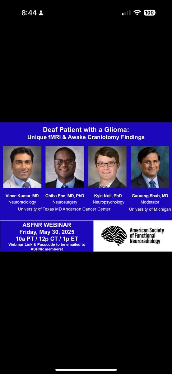 American Society of Functional Neuroradiology (@theasfnr) on Twitter photo Attention all <a href="/theASFNR/">American Society of Functional Neuroradiology</a> members, please join us for the upcoming webinar on 5/30 on #fMRI lead by <a href="/VinceKumarMD/">Vince Kumar, MD</a> and moderated by <a href="/GaurangShahMD/">Gaurang Shah, MD</a>! Zoom link to be sent closer to the date to members. See you there! <a href="/CoolAsANeuroRad/">Rajan Jain, MD</a> #ASFNR25 Attention all <a href="/theASFNR/">American Society of Functional Neuroradiology</a> members, please join us for the upcoming webinar on 5/30 on #fMRI lead by <a href="/VinceKumarMD/">Vince Kumar, MD</a> and moderated by <a href="/GaurangShahMD/">Gaurang Shah, MD</a>! Zoom link to be sent closer to the date to members. See you there! <a href="/CoolAsANeuroRad/">Rajan Jain, MD</a> #ASFNR25 