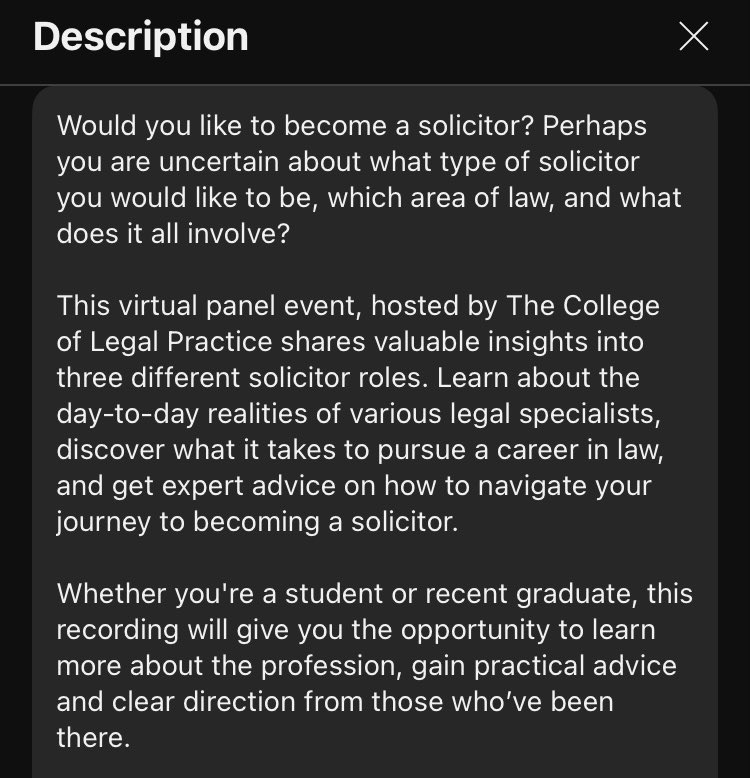 Bal Singh Atwal (@thebalatwal) on Twitter photo Insights Into Solicitors ⚖️📚
Thank you Alice and <a href="/collegalpract/">The College of Legal Practice</a> for the invite to talk about insights into a career as a Solicitor.
Great to speak alongside Susan and Lisa who shared their stories and top tips on how to succeed.
YouTube link: youtu.be/LPMvt8sBlqQ?si… Insights Into Solicitors ⚖️📚
Thank you Alice and <a href="/collegalpract/">The College of Legal Practice</a> for the invite to talk about insights into a career as a Solicitor.
Great to speak alongside Susan and Lisa who shared their stories and top tips on how to succeed.
YouTube link: youtu.be/LPMvt8sBlqQ?si…
