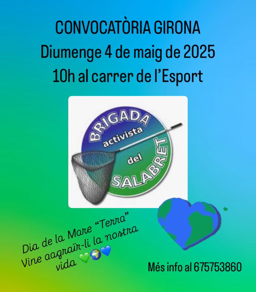 Diumenge és el dia de la mare… i la mare Terra també és la nostra mare…
Vine amb nosaltres a fer que estigui una micona més neta i contenta
💚🌍💙
Gràcies 🙏🏽