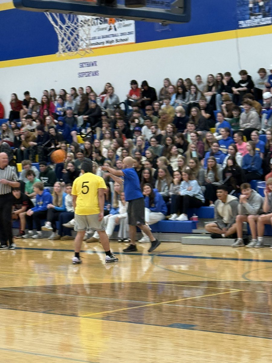 New principal Mr. Anderson getting in the game!