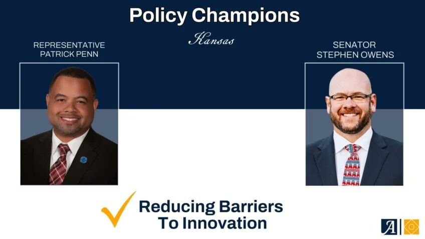ALEC is proud to recognize Kansas State <a href="/RepPatPennKS/">Rep. Patrick Penn, CPT (Ret.)</a> and State <a href="/senatorowens/">Senator Stephen Owens</a> as ALEC Policy Champions for their success in bringing a regulatory sandbox program to Kansas.
alec.org/article/alec-p…
#Kansas #Innovation #RegulatoryReform