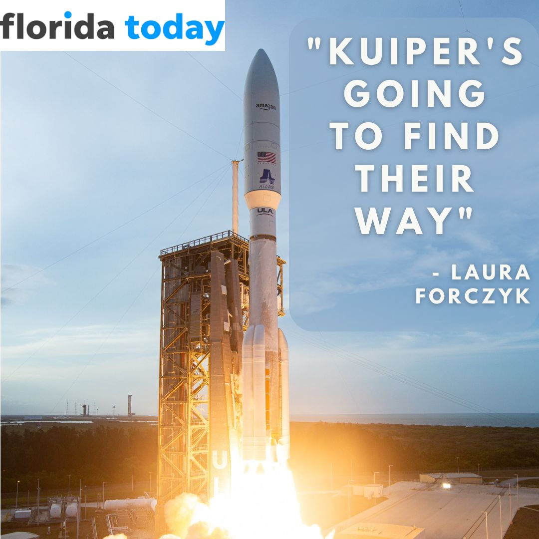 Astralytical's tweet photo. "There is such demand for this kind of service that I think Kuiper's going to find their way."

Our Executive Director @LauraForczyk was quoted by @Florida_Today after ULA's successful @Amazon Kuiper launch on April 28.

Read to learn more: https://t.co/ioO9GRy9P3 https://t.co/nN9zkI0bhA