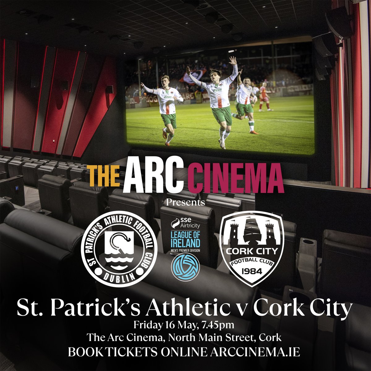 Tickets are now on sale for the Rebel Army's next big screen away game bit.ly/3WVpoer Join us for a family-friendly screening of Cork City's game against St. Pats live from Richmond Park