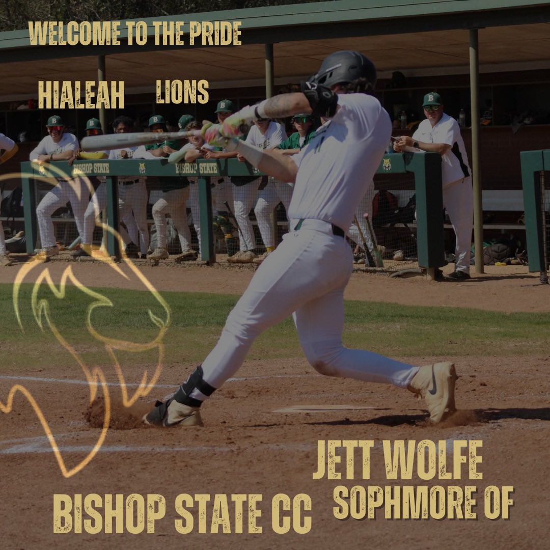 Hialeah Lions (@bocalions561) on Twitter photo DAY 29. LIONS NATION WELCOME JETT WOLFE!!! A Sophomore at Bishop St CC, the St. Pete Native will roam the OF. Welcome to Lions Nation!!!! <a href="/SFCBL_Official/">South Florida Collegiate Baseball League</a> #ForThePride #SFCBL #ForTheCity DAY 29. LIONS NATION WELCOME JETT WOLFE!!! A Sophomore at Bishop St CC, the St. Pete Native will roam the OF. Welcome to Lions Nation!!!! <a href="/SFCBL_Official/">South Florida Collegiate Baseball League</a> #ForThePride #SFCBL #ForTheCity