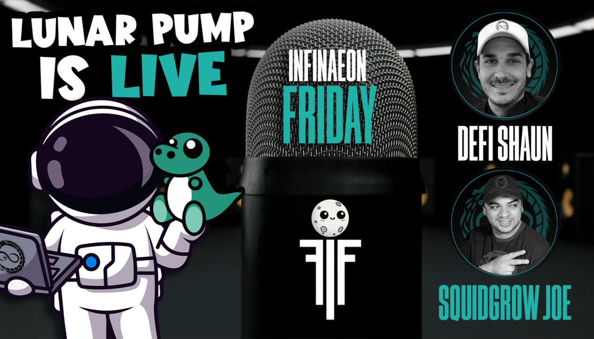 Infinaeon Blockchain (@infinaeon) on Twitter photo Infinaeon Friday is today!
<a href="/KryptonCalls/">Defi Shaun</a> and <a href="/mistrpixel/">MistrPixel</a> are live at 12 PM PST / 3 PM EST
$INF Token, Lunar Pump ICO, Social App & more
Link below 👇 Infinaeon Friday is today!
<a href="/KryptonCalls/">Defi Shaun</a> and <a href="/mistrpixel/">MistrPixel</a> are live at 12 PM PST / 3 PM EST
$INF Token, Lunar Pump ICO, Social App & more
Link below 👇