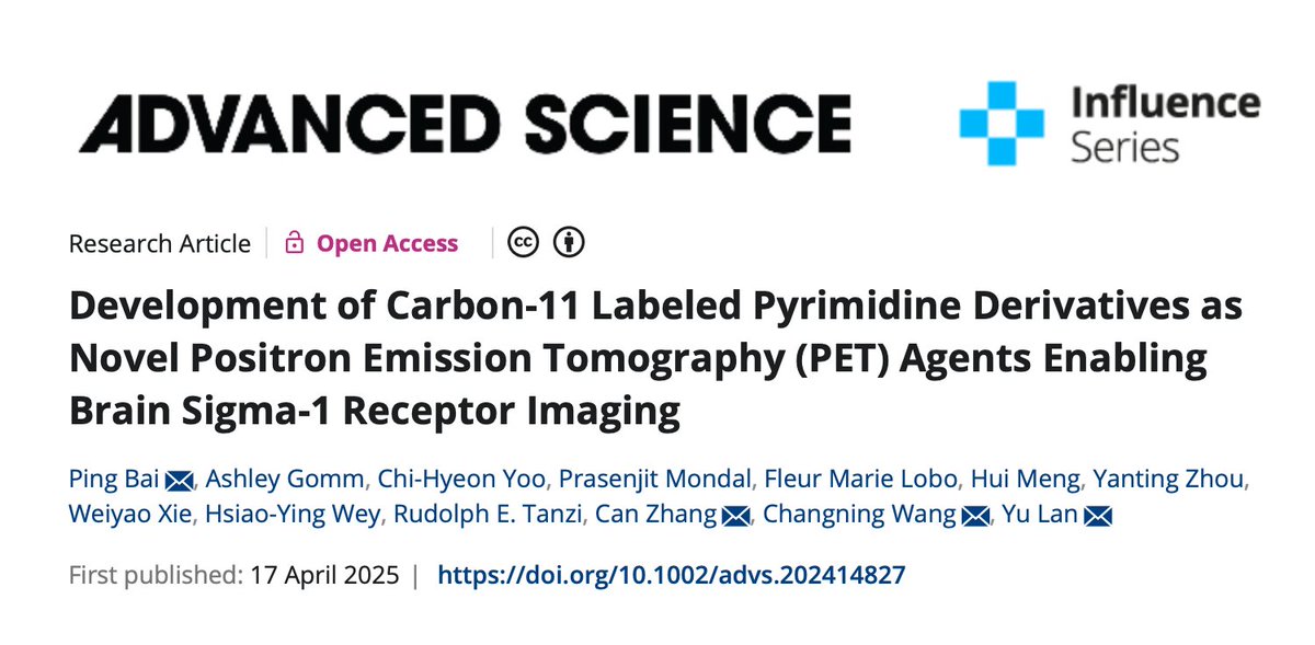 McCance Center for Brain Health at MGH (@mghbrainhealth) on Twitter photo New paper in <a href="/AdvPortfolio/">Advanced Portfolio News</a> co-authored by Dr. <a href="/RudyTanzi/">Dr. Rudy Tanzi</a> and McCance-affiliated researchers, shows Sigma-1 receptor is a promising target for new treatments using advanced imaging tools. advanced.onlinelibrary.wiley.com/doi/10.1002/ad⦠#McCanceBrainDiscoveries New paper in <a href="/AdvPortfolio/">Advanced Portfolio News</a> co-authored by Dr. <a href="/RudyTanzi/">Dr. Rudy Tanzi</a> and McCance-affiliated researchers, shows Sigma-1 receptor is a promising target for new treatments using advanced imaging tools. advanced.onlinelibrary.wiley.com/doi/10.1002/ad⦠#McCanceBrainDiscoveries