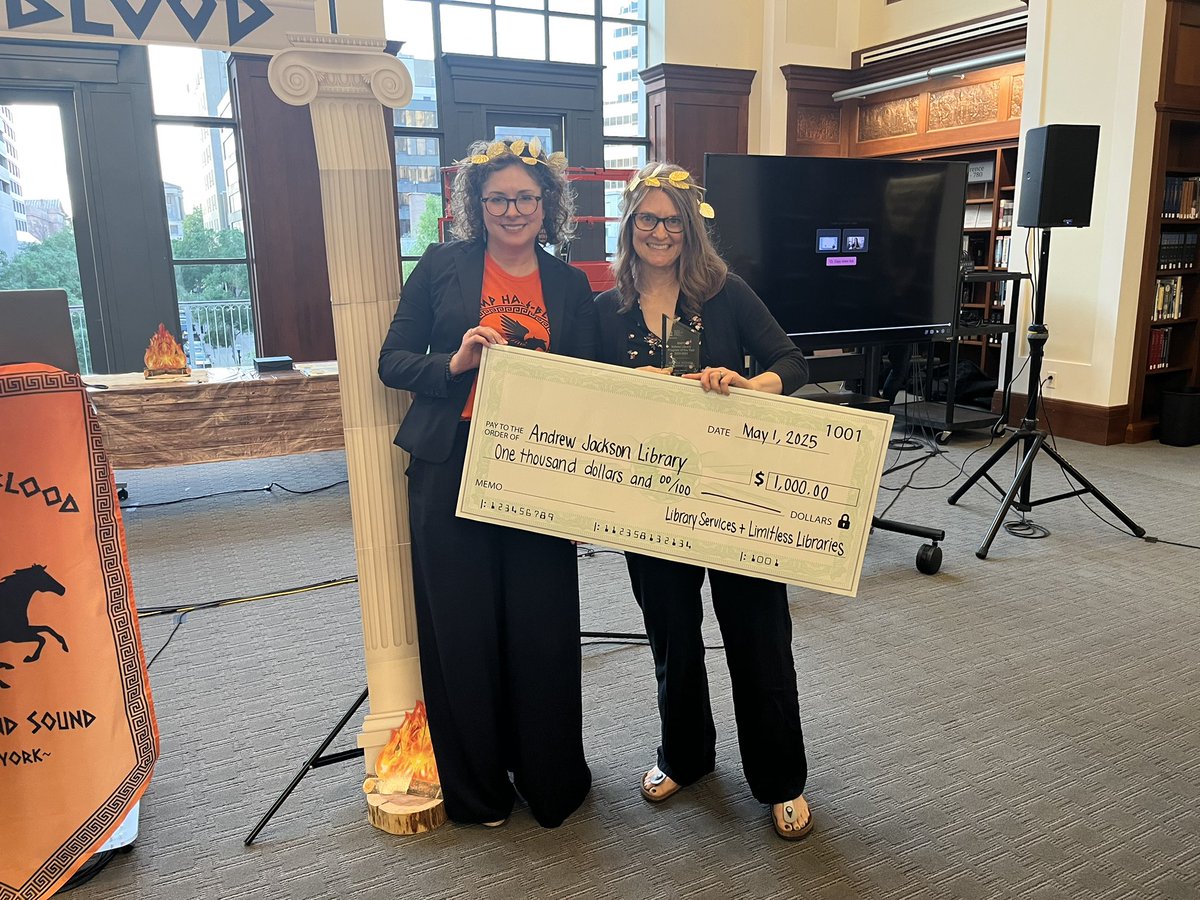 Congrats to Andrew Jackson Library as they were recognized as earning MNPS Library Program of the Year! The award was given to 2 distinct programs showing excellence in 5 domains: Curriculum &amp; Instruction, Reading Culture, Environment, Professionalism, and Community Partnerships.