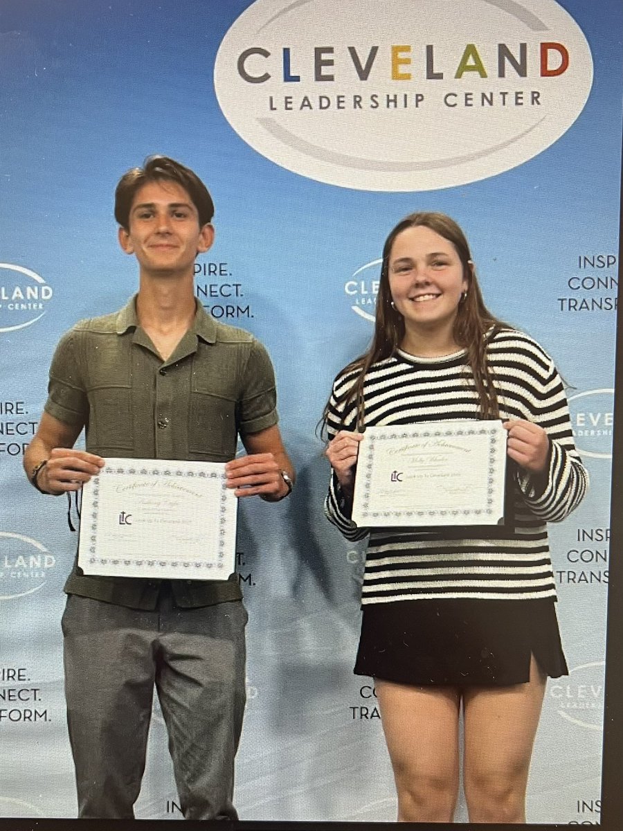 Congratulations to Molly and Anthony 🦅🦅our Look Up to Cleveland graduates 🎓 🎓