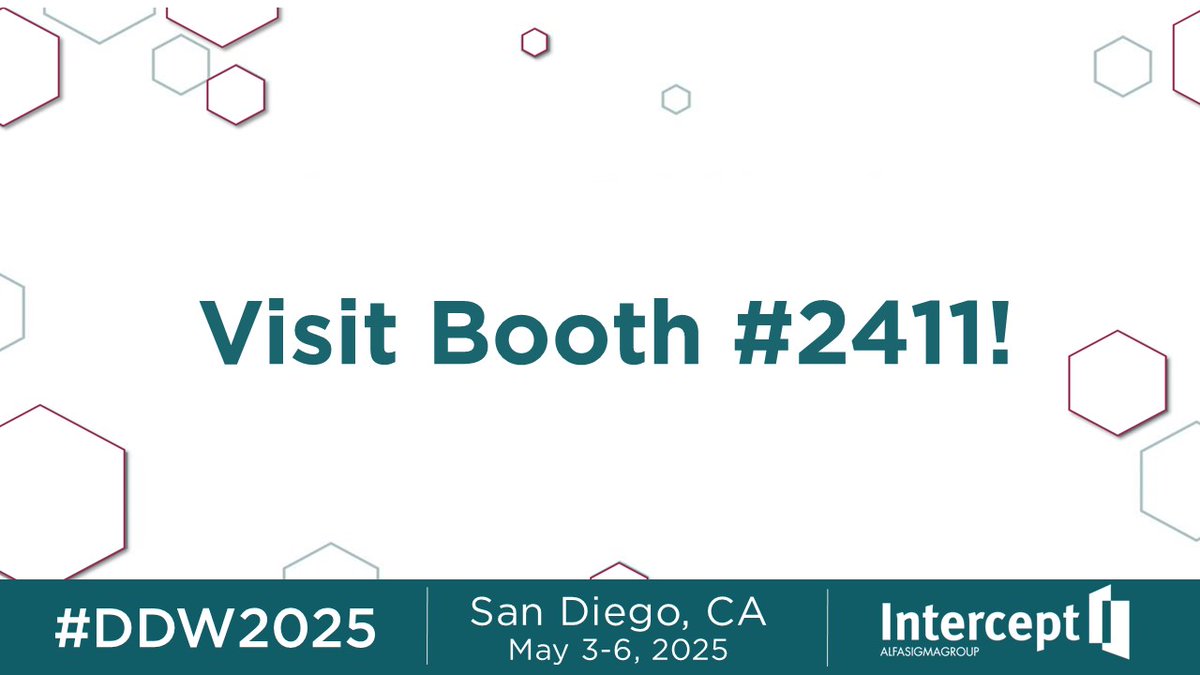 We hope to see you at #DDW2025! Come visit us at booth #2411 to meet our team.
