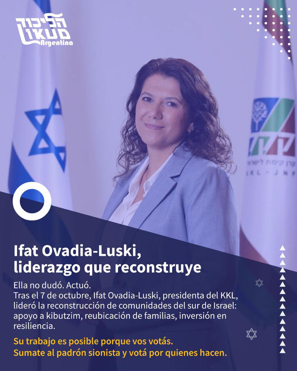 Likud Argentina (@likudargentina) on Twitter photo Ella no dudo. Hoy es vital en la reconstrucción de AM ISRAEL.
Tu voto lo permite.
Sumate 🔗 ar.sionista.org
<a href="/EricGrimberg1/">Eric Grimberg 🇦🇷 🎗</a> <a href="/RehavamZeevi/">Gandi🇦🇷💪🇮🇱</a> <a href="/GabrielAltalena/">Gabriel Gorenstein</a> <a href="/Itongadol/">ITON GADOL es Israel y las comunidades judias</a> <a href="/yaakov_hagoel/">Yaakov Hagoel - יעקב חגואל</a> <a href="/LG_RDT/">LG_RDT 🎗️🎗️🎗️🇦🇷 🇮🇱 🇦🇷 🇮🇱 🇦🇷 🇮🇱</a> <a href="/RehavamZeevi/">Gandi🇦🇷💪🇮🇱</a> <a href="/karinaraiz_/">Karina Raiz</a> Ella no dudo. Hoy es vital en la reconstrucción de AM ISRAEL.
Tu voto lo permite.
Sumate 🔗 ar.sionista.org
<a href="/EricGrimberg1/">Eric Grimberg 🇦🇷 🎗</a> <a href="/RehavamZeevi/">Gandi🇦🇷💪🇮🇱</a> <a href="/GabrielAltalena/">Gabriel Gorenstein</a> <a href="/Itongadol/">ITON GADOL es Israel y las comunidades judias</a> <a href="/yaakov_hagoel/">Yaakov Hagoel - יעקב חגואל</a> <a href="/LG_RDT/">LG_RDT 🎗️🎗️🎗️🇦🇷 🇮🇱 🇦🇷 🇮🇱 🇦🇷 🇮🇱</a> <a href="/RehavamZeevi/">Gandi🇦🇷💪🇮🇱</a> <a href="/karinaraiz_/">Karina Raiz</a>