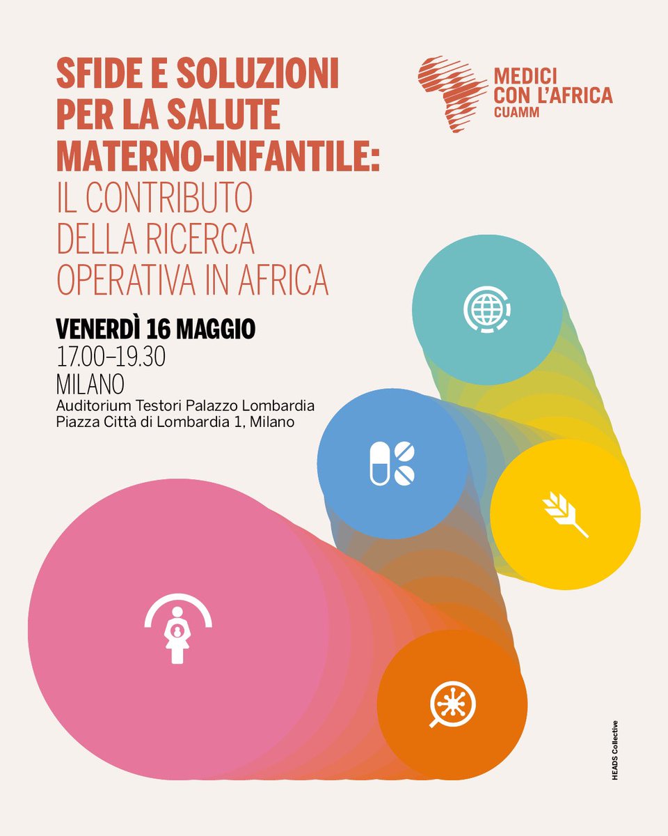 Il 16 maggio a #Milano parliamo #ricerca e #salute materno-infantile in Africa: dati ed evidenze al centro dell’evento con esperti da tutto il mondo.
📍17:00, Auditorium Testori, Palazzo Lombardia.

🔗 bit.ly/evento-ricerca…
