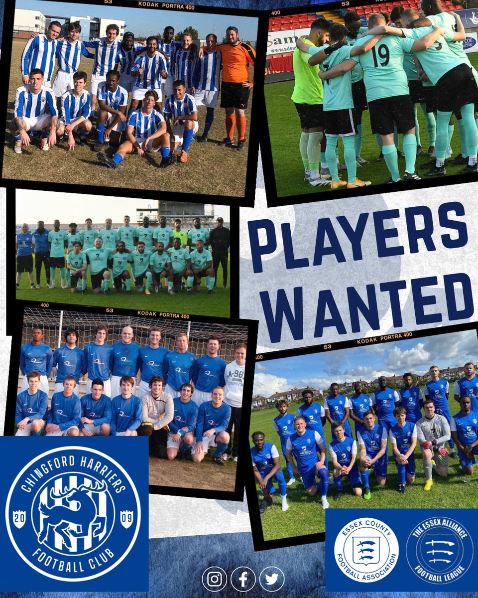 Chingford Harriers FC (@chingharriers) on Twitter photo We are looking to add players to our mens’ Saturday afternoon team (18+ in August) for the 25/26 season!
If interested, get in touch for more details and to register for pre-season!
#SquadBooster We are looking to add players to our mens’ Saturday afternoon team (18+ in August) for the 25/26 season!
If interested, get in touch for more details and to register for pre-season!
#SquadBooster