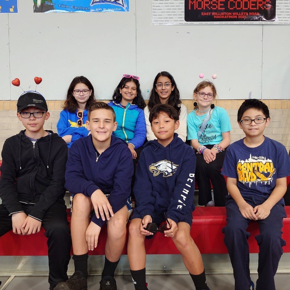 The John F. Kennedy Middle School Codebusters are excited to participate in the Middle School Division Hackathon Event taking place in Mineola!
