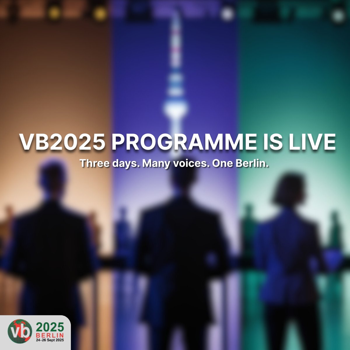 The wait is over: The VB2025 programme is here.

Three days of bold ideas, sharp minds, and real-world security insight.

👀 Tickets? Coming very soon.

🗓️ 24–26 September 2025
📍JW Marriott Hotel, Berlin

👉 virusbulletin.com/conference/vb2…

#VB2025 #Cybersecurity #Infosec #Berlin