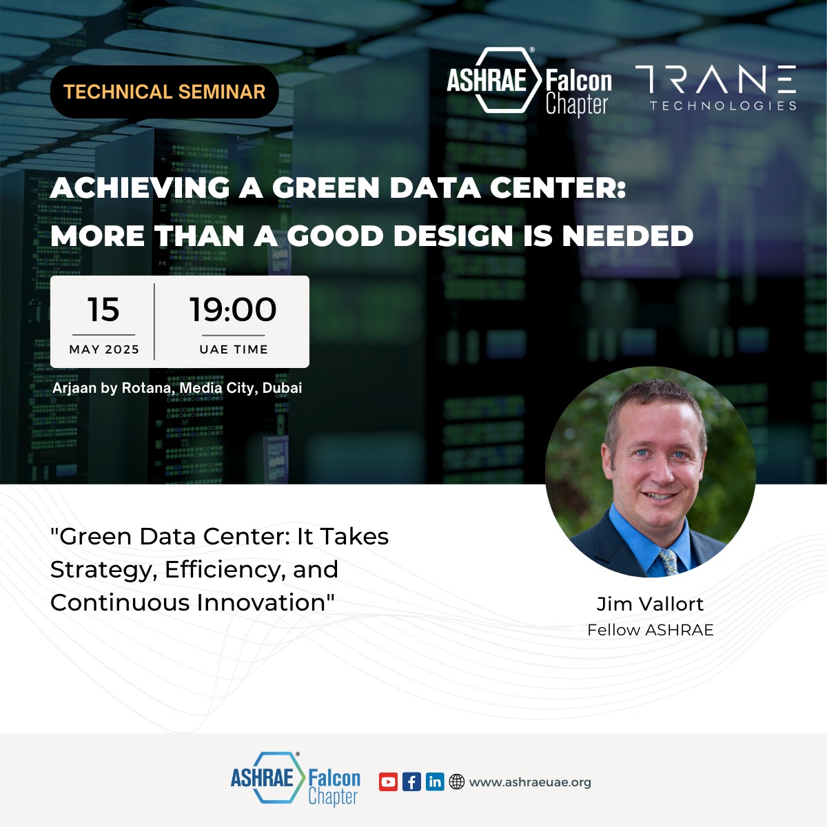 Dubai – May 15: Join us for “Achieving a Green Data Centre: More Than a Good Design is Needed”
Explore real strategies beyond design for energy-efficient data centers.
Free | 7–9:30 PM | Arjaan by Rotana
Register: eventbrite.com/e/achieving-a-…
#ASHRAE #GreenDataCentre