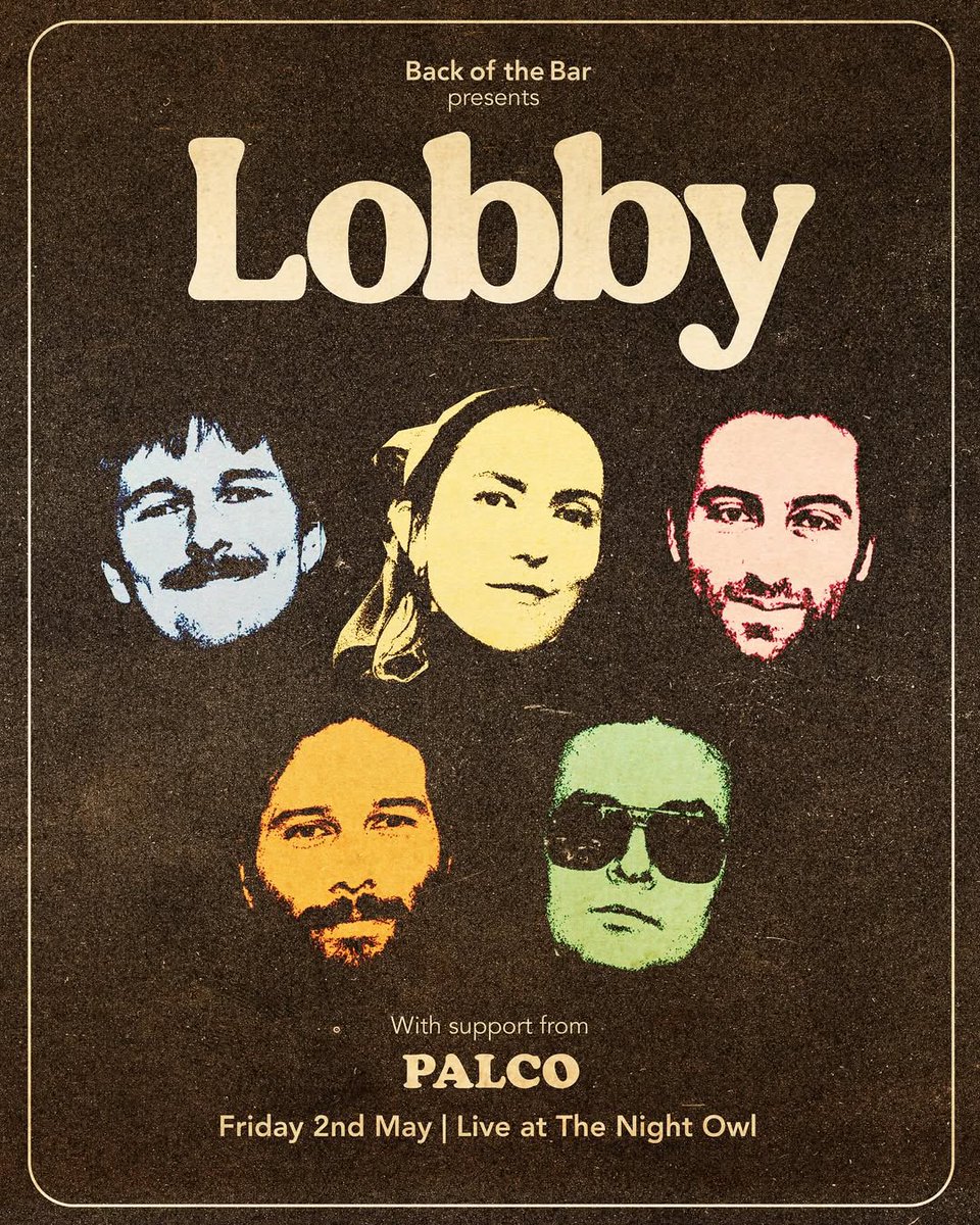 TONIGHT 

Thrilled to present two of Birmingham’s best new artists - Lobby and Palco (fka Sugarthief) - this evening for a Back of the Bar special 🙌

Expect jangly psych pop, jazzy grooves and incredibly catchy tunes 👀

FREE ENTRY - Doors 8pm
