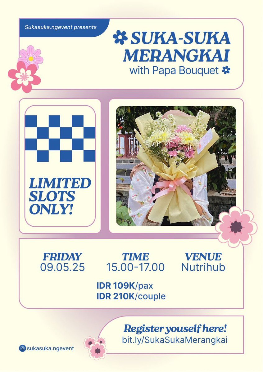 loudcaptain's tweet image. HELLO TMN TMN YANG DI JOGJA👋🏻👋🏻ikut ngerangkai bunga yukkk????!!
cuma 109K bisa bawa pulang skill + hasil bunganya #superWOW
cuss daftarr di siniii yahh 
bit.ly/SukaSukaMerang…