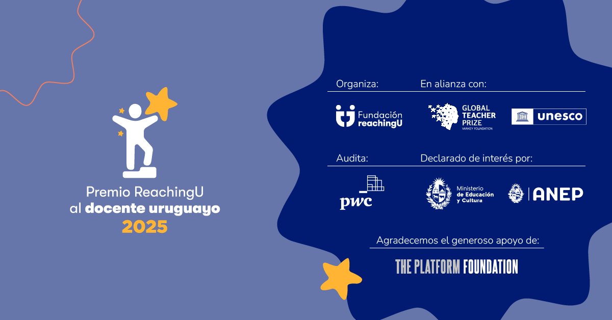 📣 ¡Sigue abierta la convocatoria al Premio ReachingU al Docente Uruguayo 2025!

💛 Si sos docente, postulate con un proyecto educativo transformador.

🙌 O nominá a quien te marcó con su compromiso.

🏆 Premio: US$5.000

⏳ Hasta el 19 de mayo

🔗 premiodocente.org