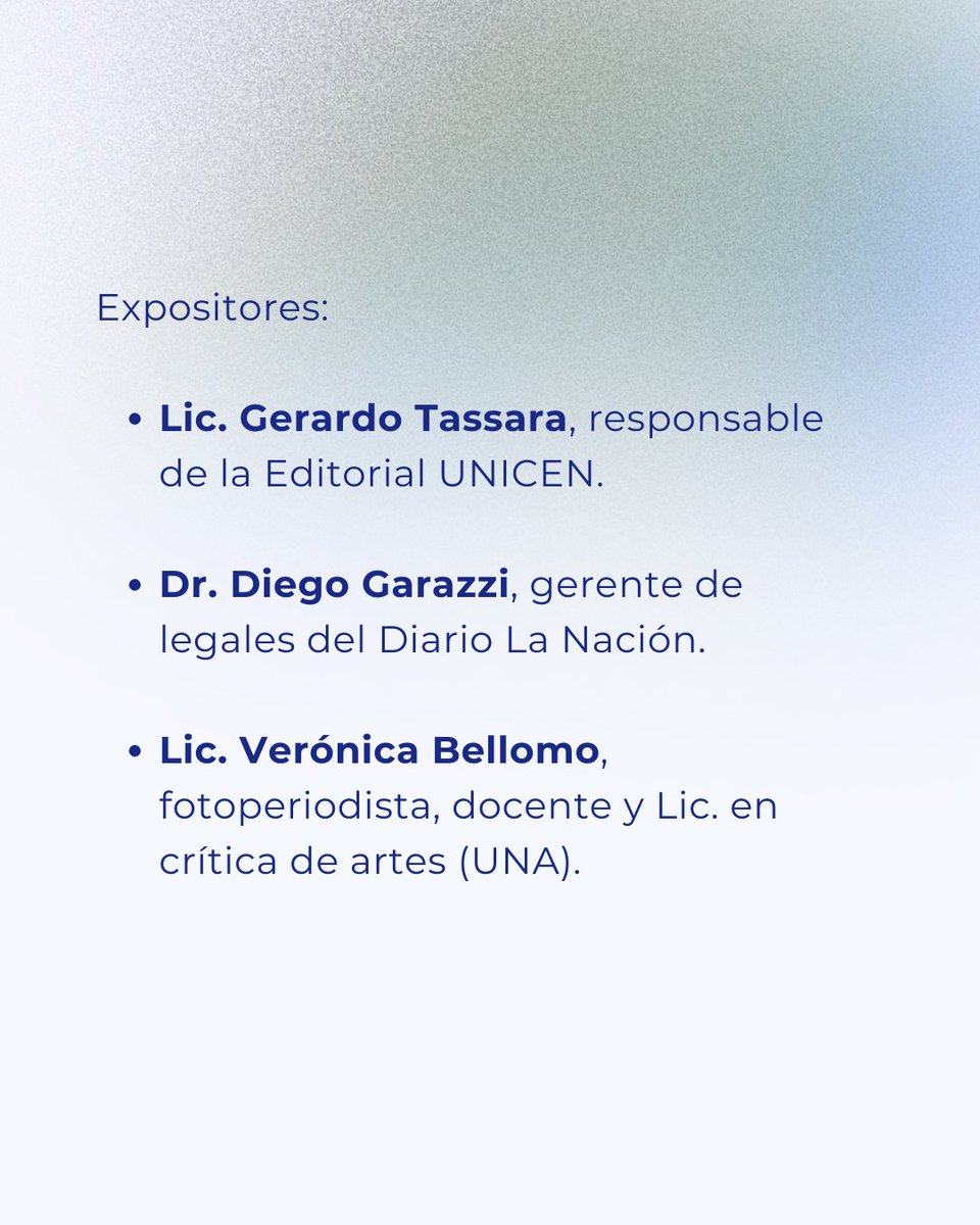 ...una mejor protección para autores y editores.

Participarán el responsable de la editorial de la Universidad Nacional del Centro de la Provincia de Buenos Aires (<a href="/EditorialUNICEN/">Editorial UNICEN</a>, <a href="/UNICEN_Oficial/">UNICEN</a>), Gerardo Tassara (<a href="/gdtassara/">Gerardo Tassara</a>); el gerente de legales del diario...