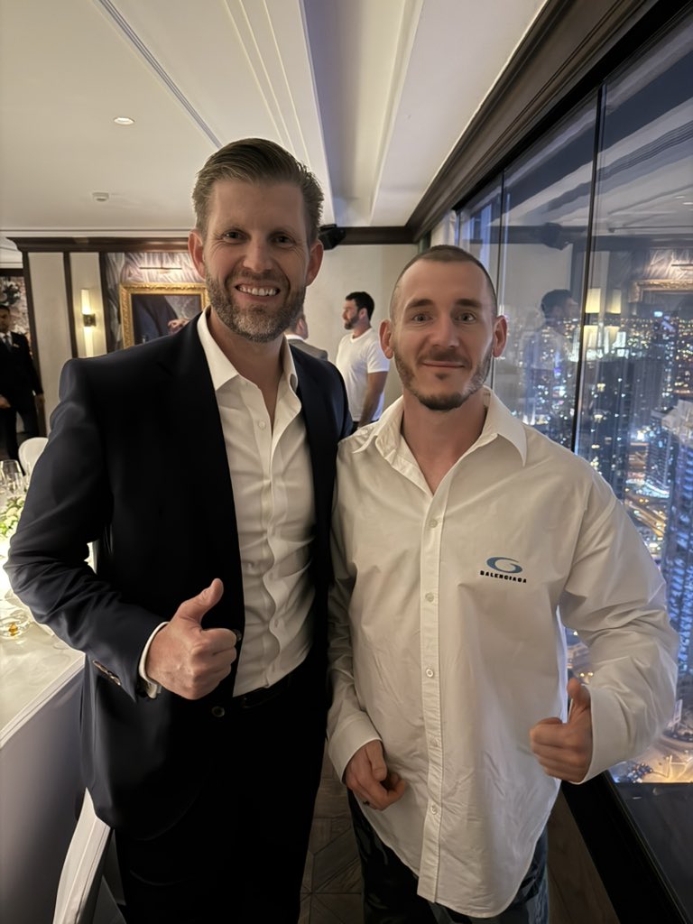 It was a pleasure to meet you in person <a href="/EricTrump/">Eric Trump</a> 🚀