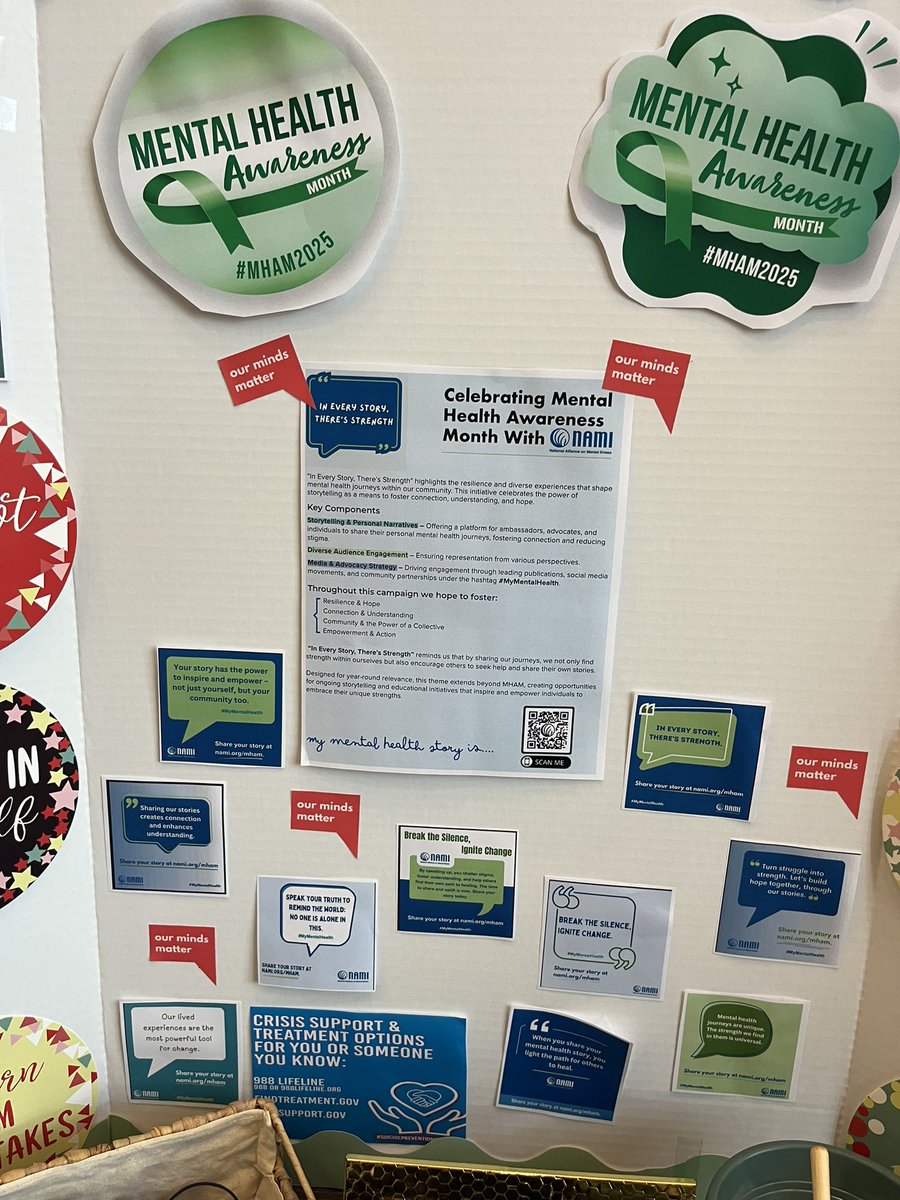 Did you know that May is Mental Health Awareness Month. I created a resources table for students and staff.