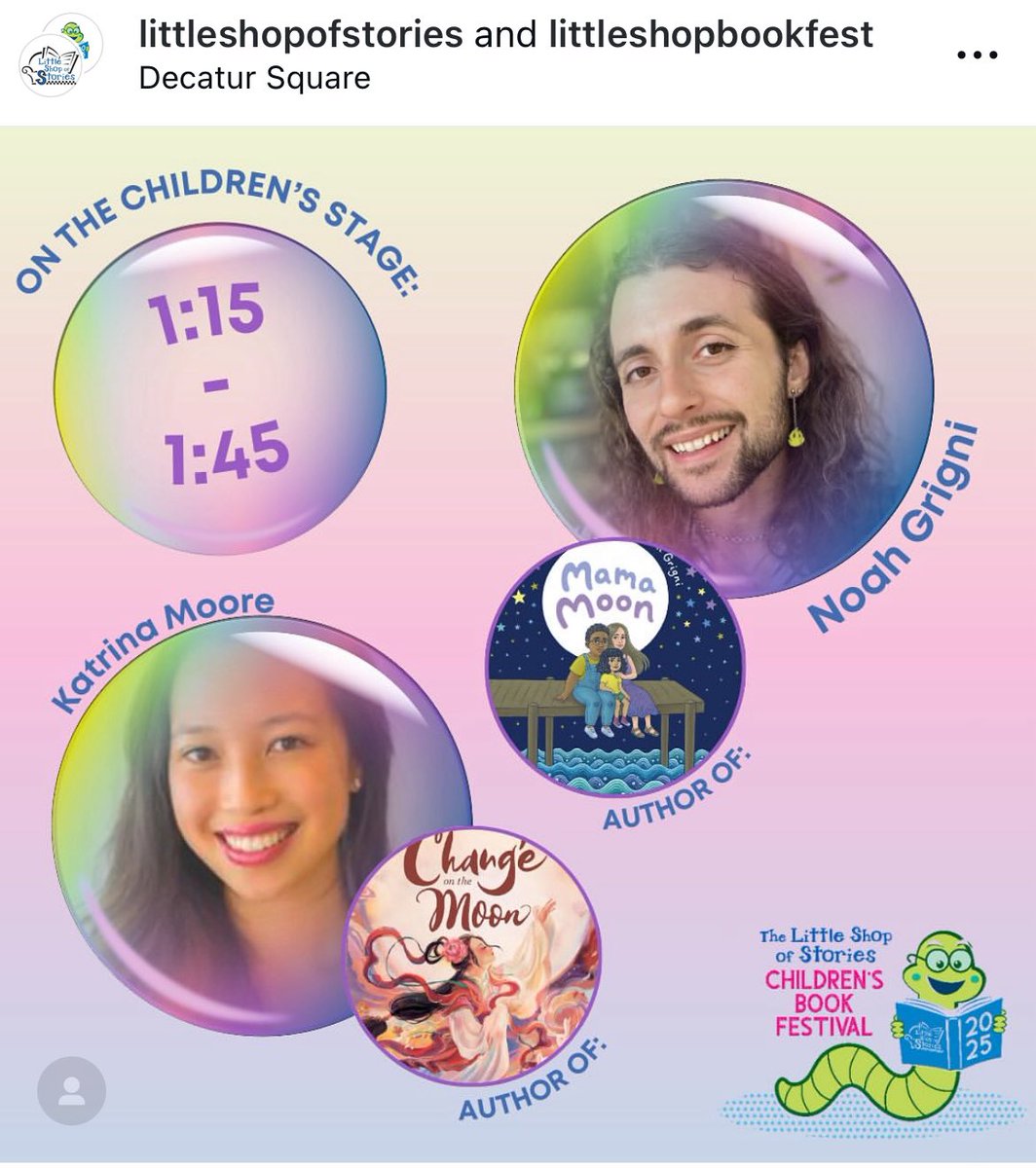 Katrina Moore (@kmoorebooks) on Twitter photo It's going to be a #bookish weekend & I hope to see you!βΊοΈβ¨
Sat: 5/3 Bookworm Bookfest in Powder Springs, GA πππ 3:30pm, Stories That Shape Us #pb & #mg #authorpanel
Sub: 5/4 <a href="/lilshopostories/">Little Shop</a> Children's Book Fest in Decatur, GA πππ 1:15pm, Over the Moon #picturebooks It's going to be a #bookish weekend & I hope to see you!βΊοΈβ¨
Sat: 5/3 Bookworm Bookfest in Powder Springs, GA πππ 3:30pm, Stories That Shape Us #pb & #mg #authorpanel
Sub: 5/4 <a href="/lilshopostories/">Little Shop</a> Children's Book Fest in Decatur, GA πππ 1:15pm, Over the Moon #picturebooks