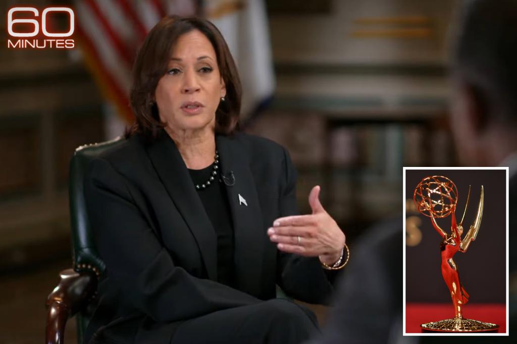 nypost's tweet image. CBS scores Emmy nomination for ‘60 Minutes’ Kamala Harris interview at center of Trump suit trib.al/gNOvVkl