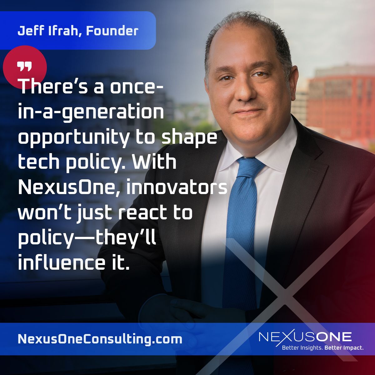 nexusone (@nexusonebyifrah) on Twitter photo Our founder, <a href="/jifrah/">Jeff Ifrah</a>, has decades of experience guiding tech innovators through legal and regulatory challenges, bringing unparalleled expertise to clients of NexusOne.
nexusoneconsulting.com/jeff-ifrah/ Our founder, <a href="/jifrah/">Jeff Ifrah</a>, has decades of experience guiding tech innovators through legal and regulatory challenges, bringing unparalleled expertise to clients of NexusOne.
nexusoneconsulting.com/jeff-ifrah/