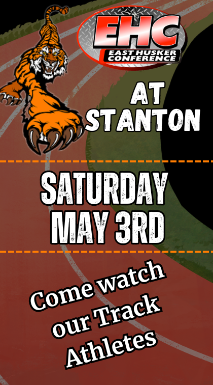 NbcTrack's tweet image. Conference Track Saturday in Stanton!!
Field Events start at 9am!
Come watch the kids compete and cheer them on!