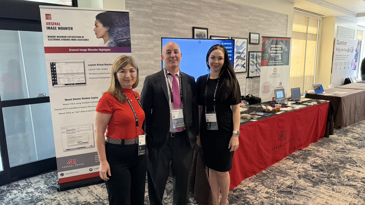ArsenalRecon's tweet image. We had a great time exhibiting & teaching over the last few days with ~1,000 attendees at the National Cyber Crime Conference. @MassAGO’s staff were very busy - there were up to *fifteen* simultaneous classes happening! #NCCC2025 #DFIR