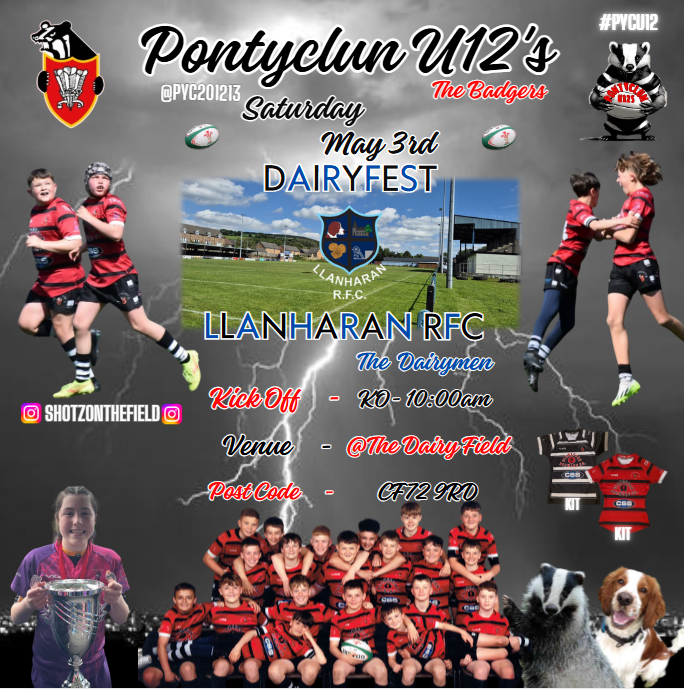 pyc201213's tweet photo. This weekend we go again visiting our friends down the road for Dairyfest 2025 ...... #YNBTB #PYCU12 🏉🦾🦡 https://t.co/dSTrrqy4UF