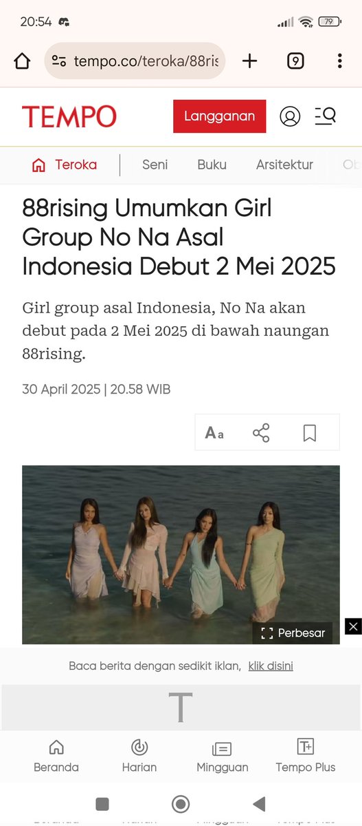 Wah, ini yang ditunggu-tunggu. Semoga bisa mengalahkan hegemoni girlband negara lain. Ayok dukung ges. 

tempo.co/teroka/88risin…