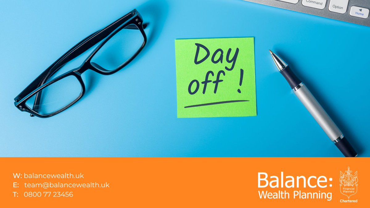 Extended weekend mode: ON! ☀️🎉 We're closed on Monday 5th May and back to it Tuesday 6th May.

Wishing everyone a relaxing and enjoyable Early May Bank Holiday!

#BalanceWealthPlanning #NotttinghamFinancialPlanner #LincolnFinancialPlanner