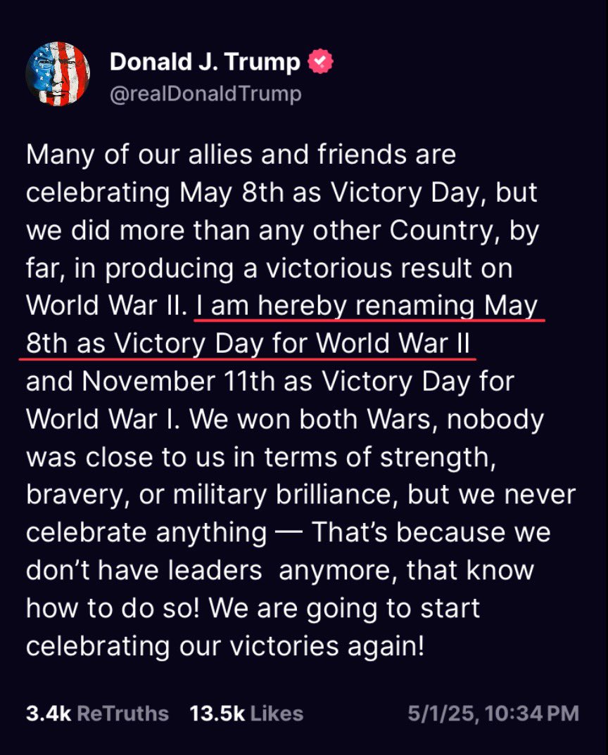 Donald Trump thinks the U.S. won World War II in May. 😑🤦‍♂️