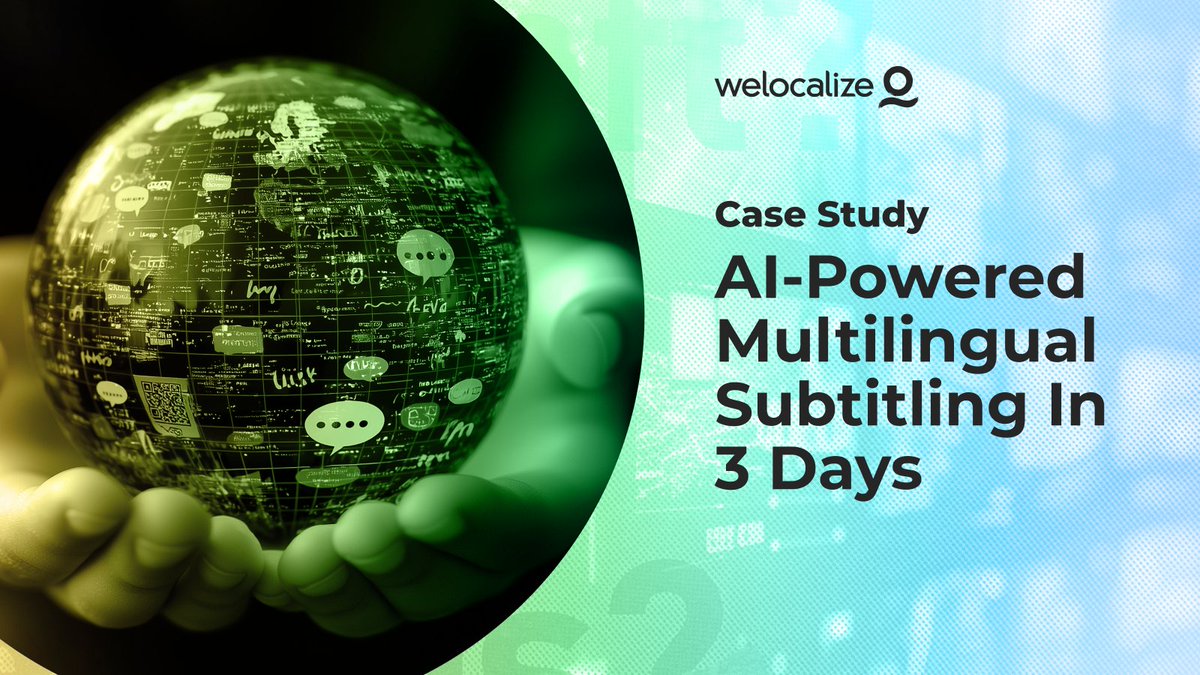 See how a global tech leader partnered with Welocalize for fast, accurate AI-powered subtitling — without sacrificing quality.

Read the case study: bit.ly/3ShgB2O

#Localization #Subtitling #AI
