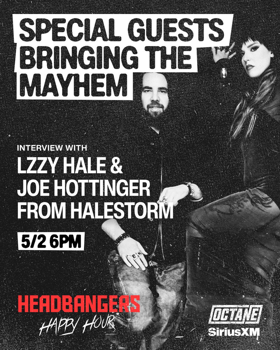 Octane (@siriusxmoctane) on Twitter photo TODAY (5/2)… Headbangers Happy Hour takes over Nashville, hosted by <a href="/josemangin/">Jose "Metal Ambassador" Mangin</a>! We can’t wait to see you at <a href="/chiefsbroadway/">Chief's on Broadway</a> for this star-studded event filled with special guests. The event will feature @officiallzzyhale & <a href="/thejoestorm/">TheJoeStorm</a> from <a href="/Halestormrocks/">HalestormRocks</a>, @charbenante from TODAY (5/2)… Headbangers Happy Hour takes over Nashville, hosted by <a href="/josemangin/">Jose "Metal Ambassador" Mangin</a>! We can’t wait to see you at <a href="/chiefsbroadway/">Chief's on Broadway</a> for this star-studded event filled with special guests. The event will feature @officiallzzyhale & <a href="/thejoestorm/">TheJoeStorm</a> from <a href="/Halestormrocks/">HalestormRocks</a>, @charbenante from