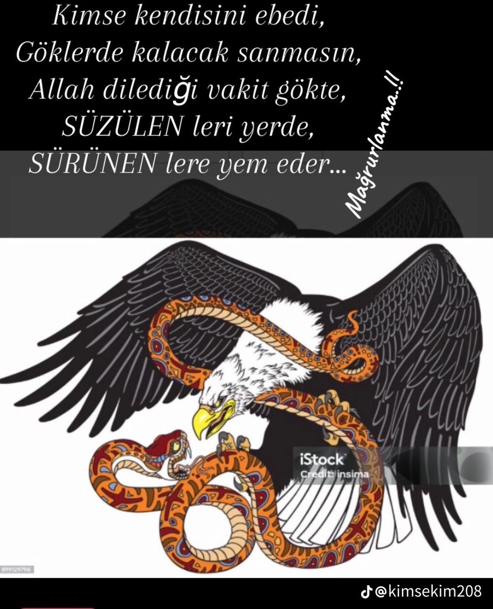 saniyehakay's tweet image. kimse kendini hep göklerde sanmasın
Gün gelir devran döner ve yerdekilere yem olmaktan kaçamazlar
#telef
#HalkınKanalıSeçim