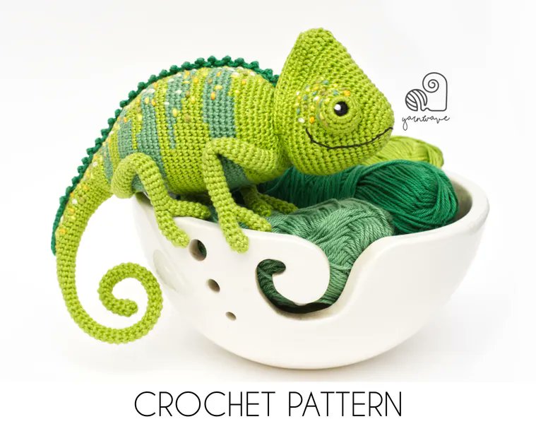 MangledMelzy's tweet image. I just received CROCHET PATTERN Carl the Chameleon crochet amigurumi stuffed animal plush toy / Handmade gift from Anonymous via Throne. Thank you! throne.com/mangledmelzy #Wishlist #Throne