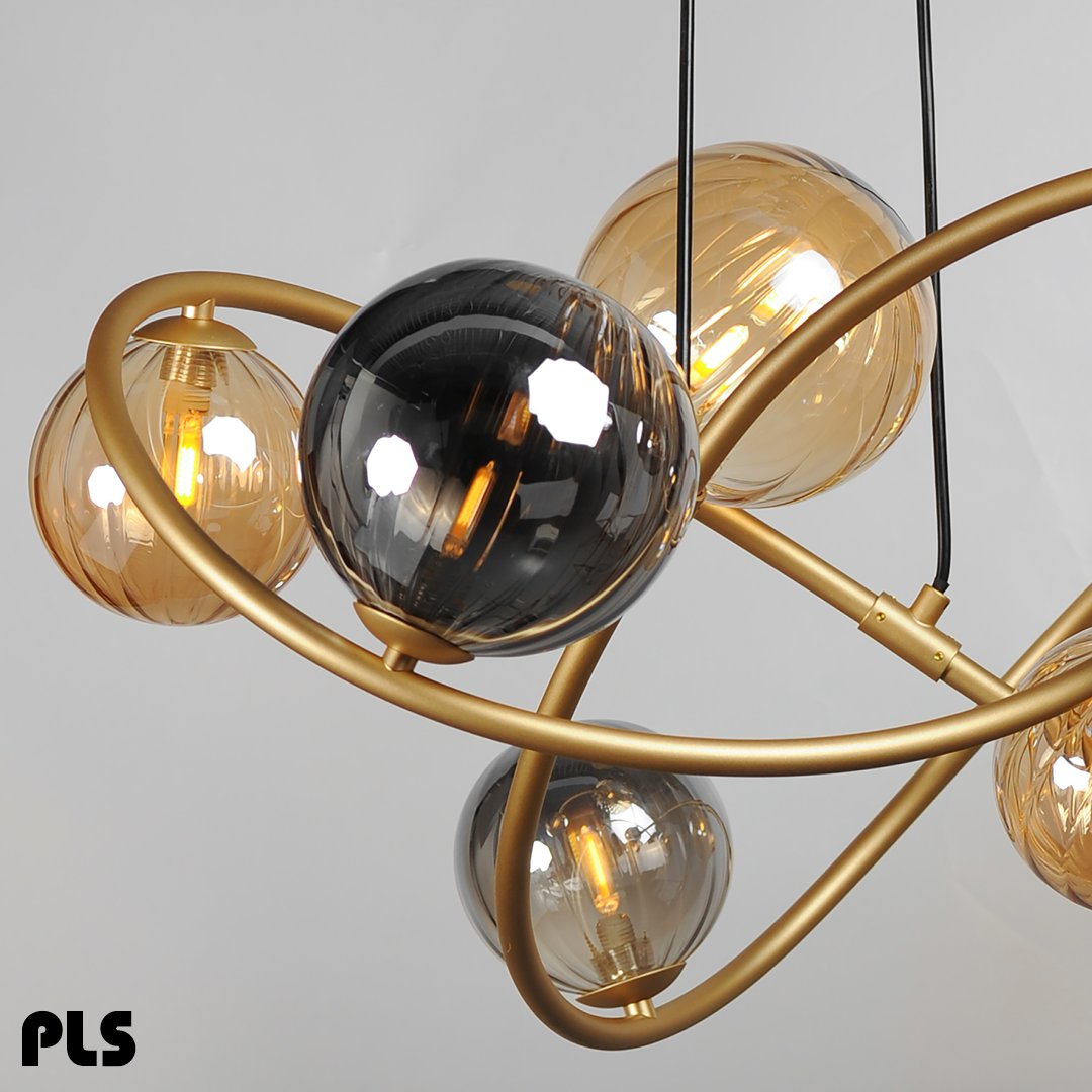 It’s National Space Day, and we’re featuring the Planetary collection by <a href="/et2lighting/">ET2 Lighting</a>! 🪐 In a galaxy of light, sweeping gold frames embrace tinted amber and smoke glass globes, each beautifully illuminated by encased LEDs.

🔗: loom.ly/PxsZfBY

#pls