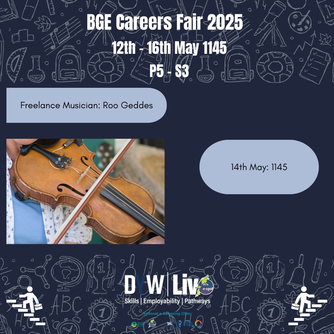 DYWLive (@dywlive) on Twitter photo Hear from the industry experts about their careers and pathways during our BGE Careers Fair
🔗e-sgoil.com/dyw-live/event…
<a href="/eSgoil/">e-Sgoil</a> <a href="/EducationScot/">Education Scotland</a> <a href="/ESskills/">EdScotSkills3-18</a> #NeLO <a href="/DYWScot/">DYW Scotland</a> Hear from the industry experts about their careers and pathways during our BGE Careers Fair
🔗e-sgoil.com/dyw-live/event…
<a href="/eSgoil/">e-Sgoil</a> <a href="/EducationScot/">Education Scotland</a> <a href="/ESskills/">EdScotSkills3-18</a> #NeLO <a href="/DYWScot/">DYW Scotland</a>