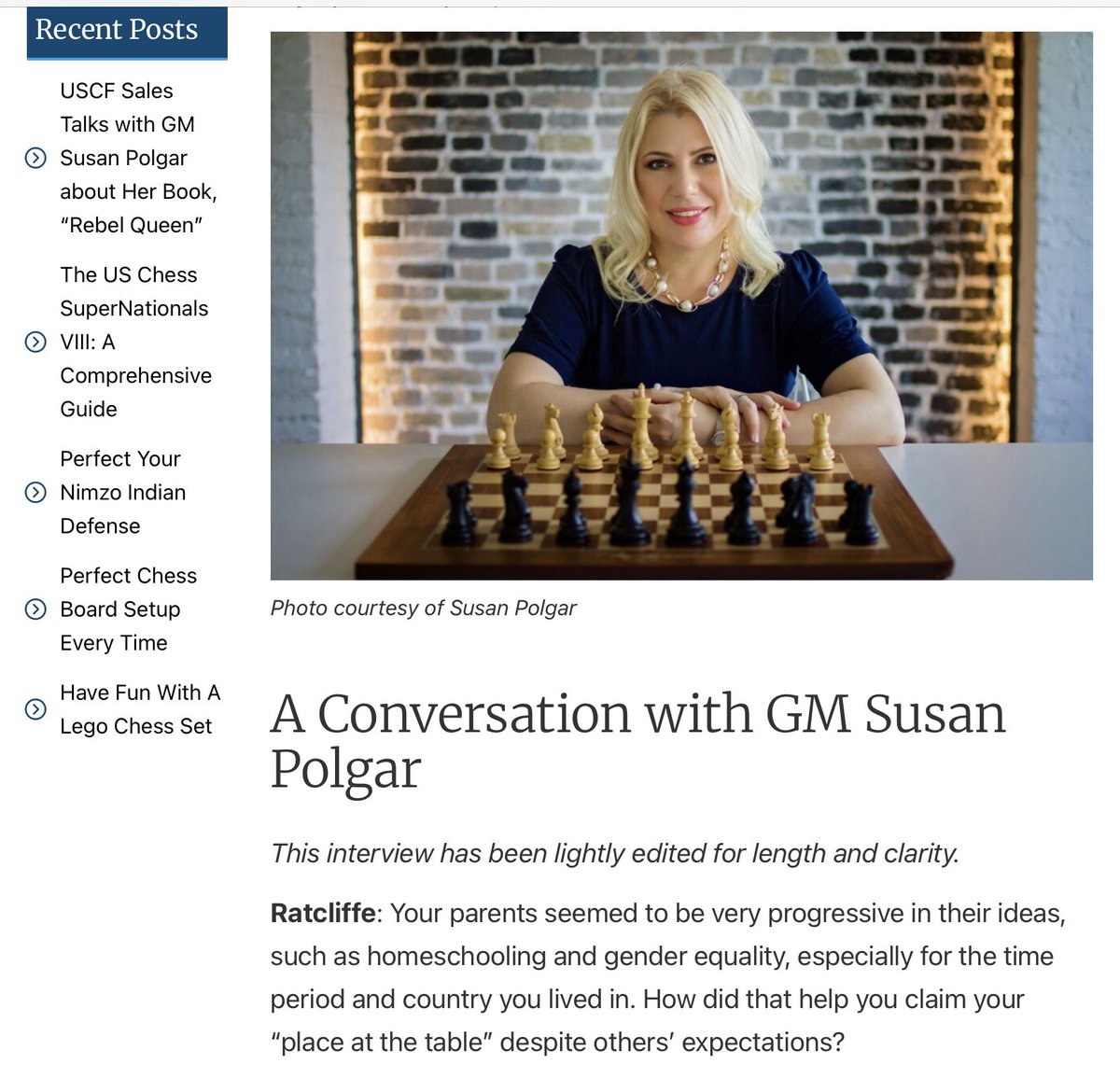 Susan Polgar (@susanpolgar) on Twitter photo Extensive #RebelQueen interview with USCF Sales uscfsales.com/chess-blog/sus… for the SuperNationals VIII in Orlando, Florida (May 9-11, 2025) - Over 5,000 players expected!!
<a href="/USCF_Sales/">USCF Sales</a> <a href="/USChess/">US Chess</a> <a href="/WOMChess/">Women's Chess News</a> <a href="/OnTheQueenside/">Women's Chess Coverage</a> <a href="/WomenChess/">Women's World Chess</a> <a href="/GrandCentralPub/">Grand Central Pub</a> Extensive #RebelQueen interview with USCF Sales uscfsales.com/chess-blog/sus… for the SuperNationals VIII in Orlando, Florida (May 9-11, 2025) - Over 5,000 players expected!!
<a href="/USCF_Sales/">USCF Sales</a> <a href="/USChess/">US Chess</a> <a href="/WOMChess/">Women's Chess News</a> <a href="/OnTheQueenside/">Women's Chess Coverage</a> <a href="/WomenChess/">Women's World Chess</a> <a href="/GrandCentralPub/">Grand Central Pub</a>