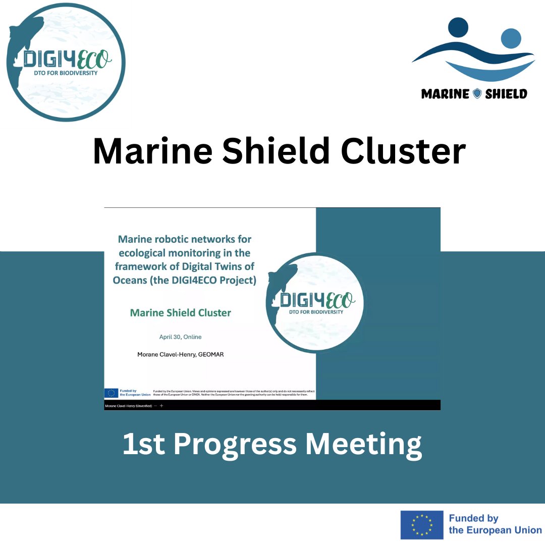 DIGI4ECO (@digi4eco) on Twitter photo On April 30th, #DIGI4ECO joined <a href="/Marineshield_/">Marine Shield Cluster</a> 1st Progress Meeting!
๐This meeting was filled with insightful discussions, shared progress, and an open exchange of ideas on the challenges ahead.
Letโs keep working together!๐ค
#DIGI4ECO #eufunded #cinea #EUresearch #synergy On April 30th, #DIGI4ECO joined <a href="/Marineshield_/">Marine Shield Cluster</a> 1st Progress Meeting!
๐This meeting was filled with insightful discussions, shared progress, and an open exchange of ideas on the challenges ahead.
Letโs keep working together!๐ค
#DIGI4ECO #eufunded #cinea #EUresearch #synergy