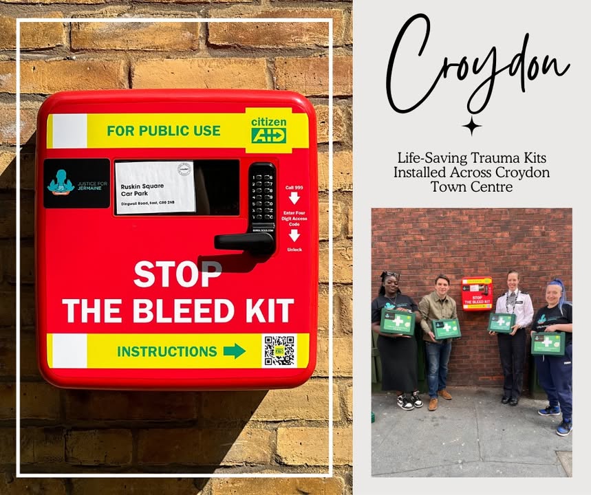MPSCroydon's tweet image. 💙 LIFE-SAVING TRAUMA KITS INSTALLED
A new initiative by Croydon-based charity JFJ Foundation, in partnership with Croydon Town Centre Metropolitan Police, Croydon BID & Croydon Council, introduces 20 publicly accessible kits across Croydon Town Centre ➡️ bit.ly/3Gck6F8